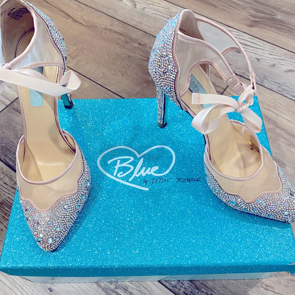 Betsy Johnson Rhinestone Heels size 7